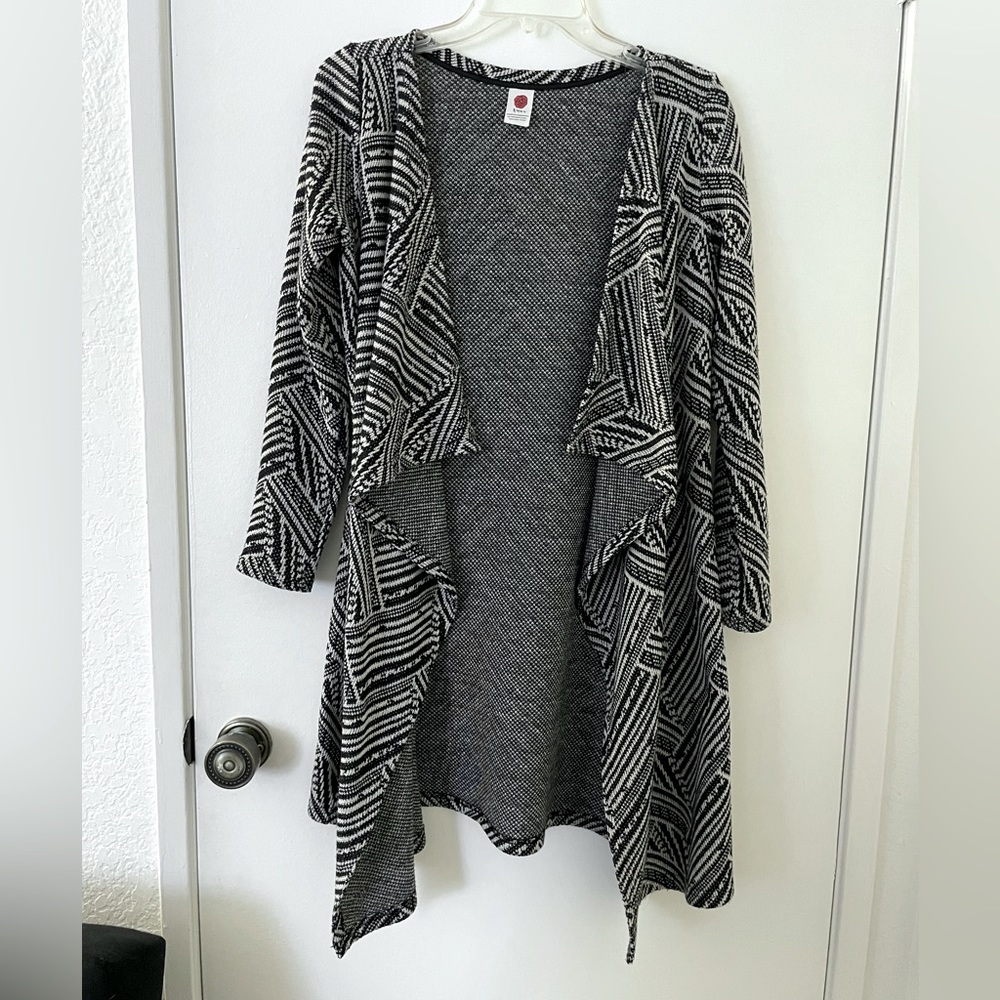 Thick Long Waterfall Front Cardigan